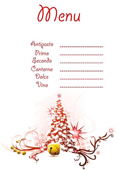 Decorazioni Menu Natale.Menu Di Natale Da Stampare Archistyle